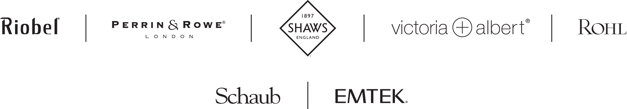 House of Rohl partner brand logos